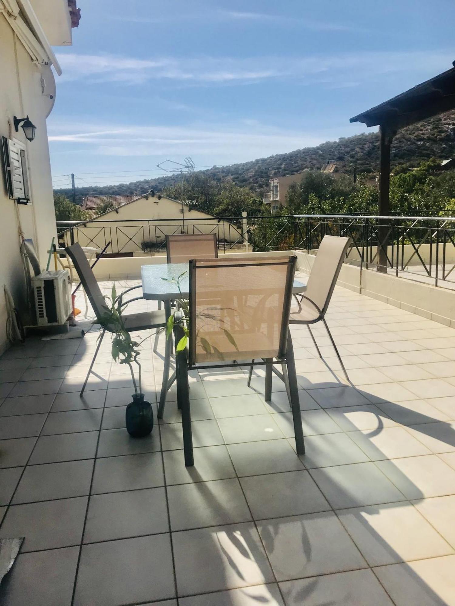 Beautiful Maisonette With A View To The Mountains And The Sea Agia Marina  Exteriör bild